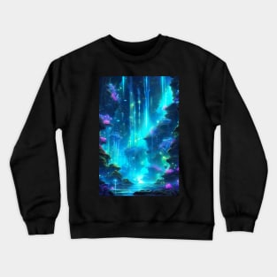 Fantasy bioluminescent  landscape Crewneck Sweatshirt